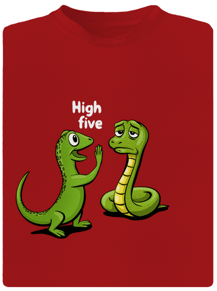 High Five férfi sportpóló Red Mal