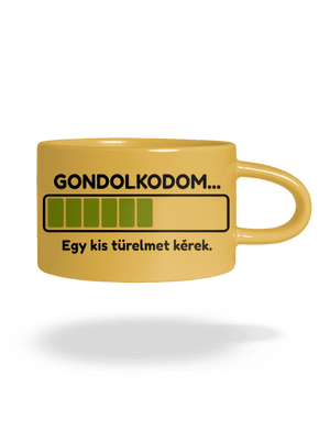 Gondolkodom macaron bögre Yellow Macaron