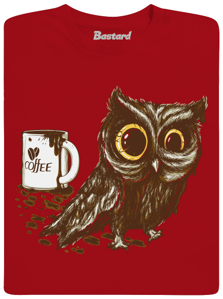 Koffeinfüggő bagoly gyerek póló Red