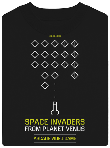 Space Invaders unisex crewneck Black