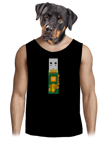 USB city férfi trikó Black