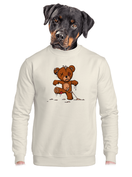 Zombie Teddy unisex crewneck Off White