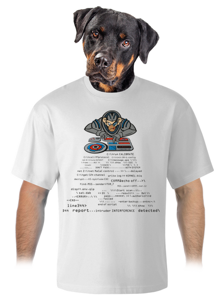 Coder ape unisex túlméretezett póló White