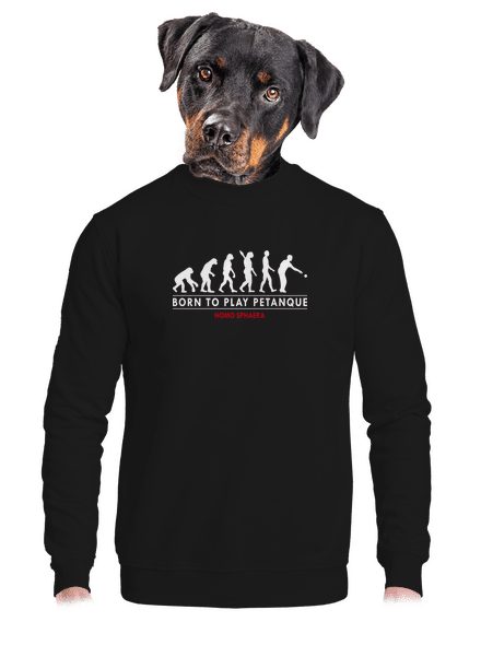 Born to play petanque unisex crewneck Black
