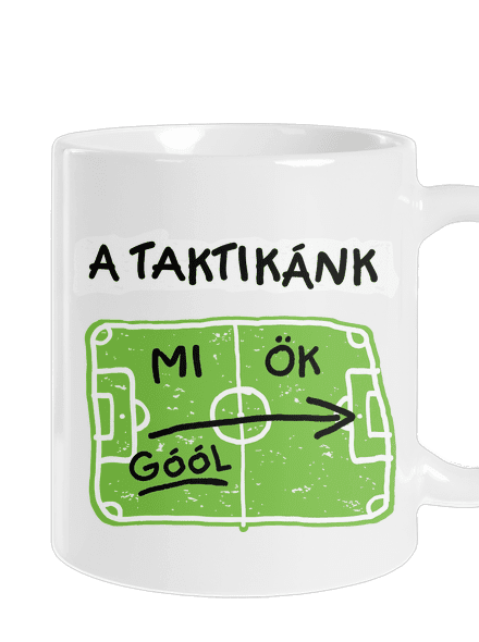 A futballtaktikánk hagyományos bögre White