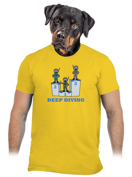 Deep diving férfi póló Gold