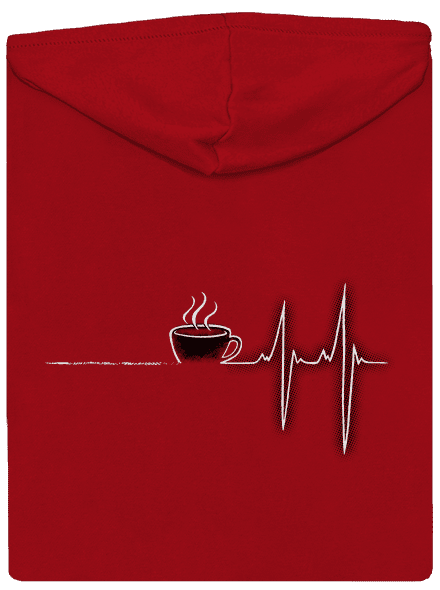 Coffee help cipzáras férfi pulóver Red
