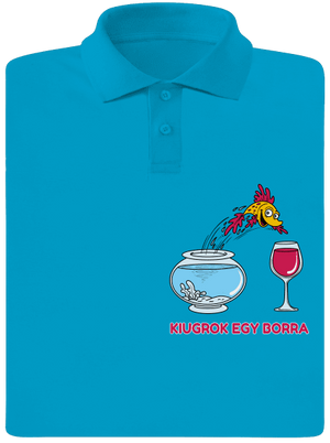 Kiugrok egy borra férfi pólóingek Blue Atol