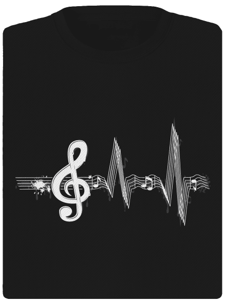 A zene az életem női sportpóló Black