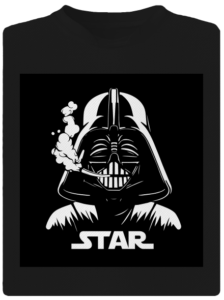 Darth Star férfi sportpóló Black