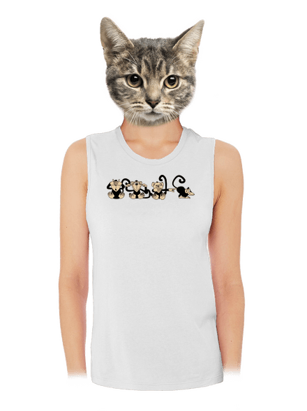 Majmok női bővített trikó White