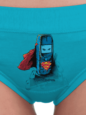 Mobiltelefon acélból női bugyik Turquoise