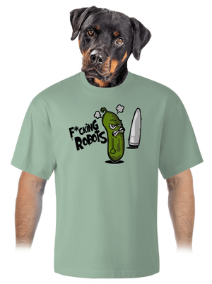 Fucking Robots unisex túlméretezett póló Sage