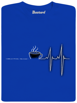 Coffee help férfi hosszú ujjú póló Royal Blue