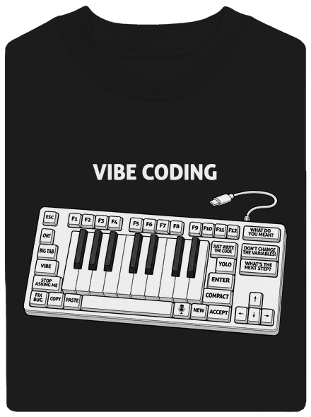 Vibe coding unisex crewneck Black
