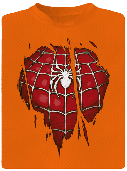 Spider inside gyerek sport póló Neon Orange