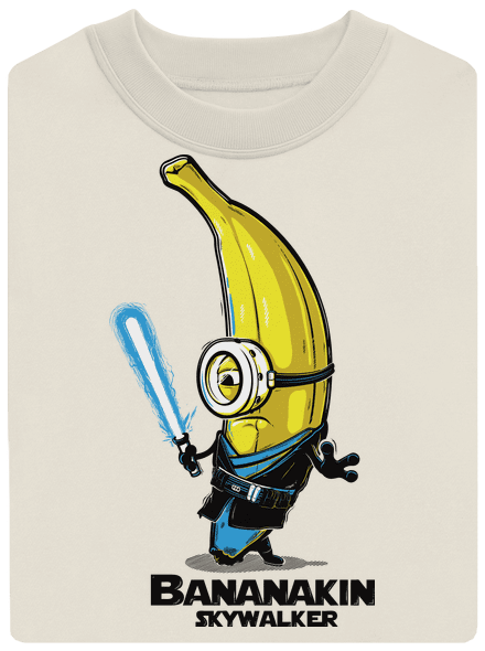 Bananakin Skywalker unisex crewneck Off White