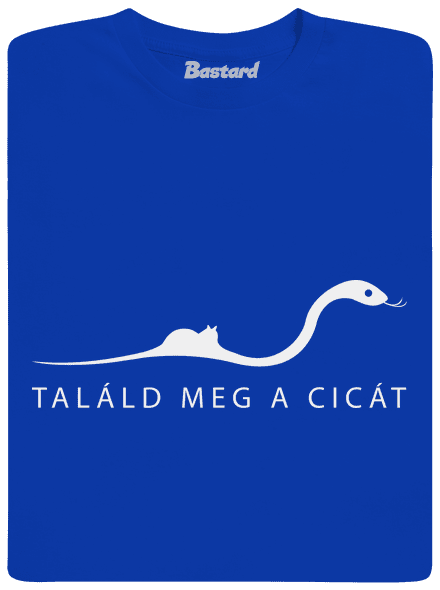 Találd meg a cicát gyerek póló Royal Blue