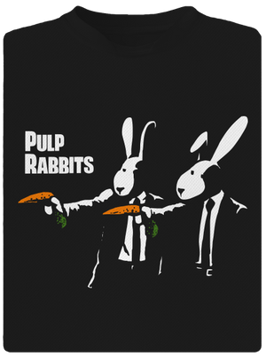 Pulp Rabbits gyerek sport póló Black