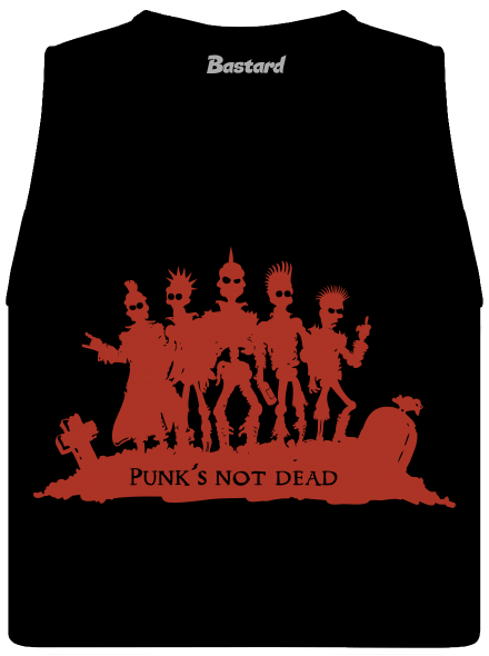 Punks not dead! női bővített trikó Black