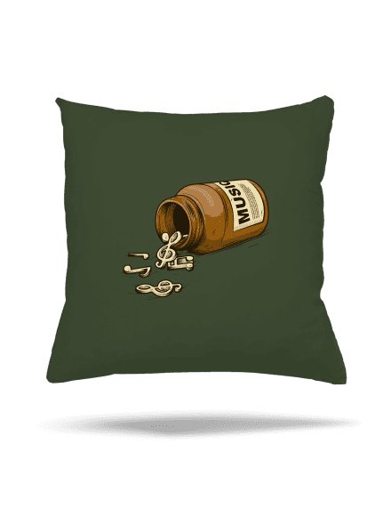 Music Pills párna Olive Green