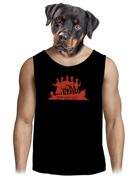 Punks not dead! férfi trikó Black