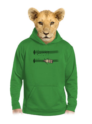 A - moll gyerek kenguruzsebes pulóver Kelly Green AWD