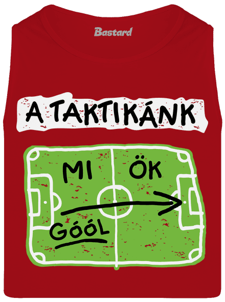 A futballtaktikánk férfi trikó Red