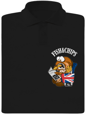 Fish and chips férfi pólóingek Black