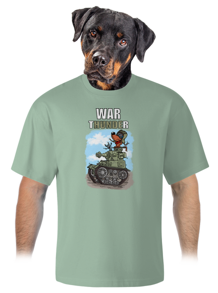 War Hunde unisex túlméretezett póló Sage