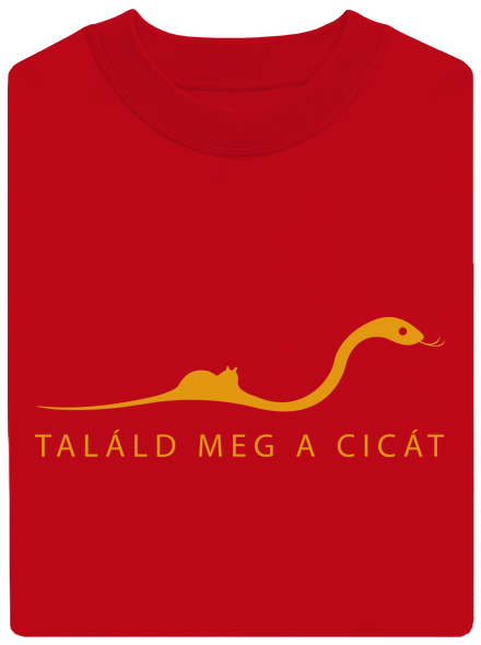 Találd meg a cicát unisex crewneck Red