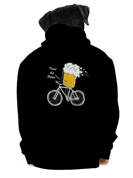 Tour de beer cipzáras férfi pulóver Black