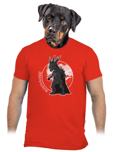 Dinosauron férfi póló Fiery Red