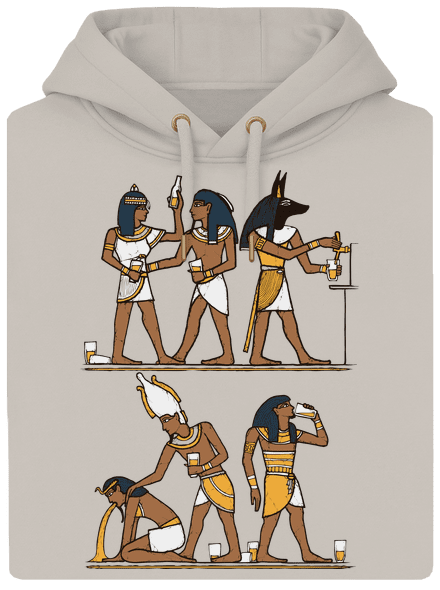 Egyiptomi parti unisex prémium pulóver Pastel Macchiato