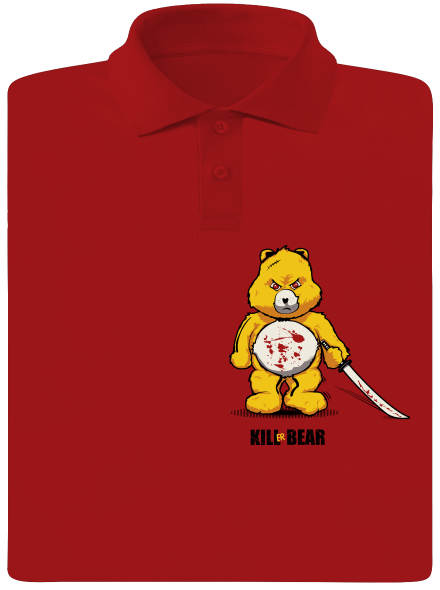 Killer bear férfi pólóingek Red Mal