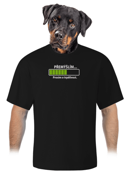 Gondolkodom unisex túlméretezett póló Black