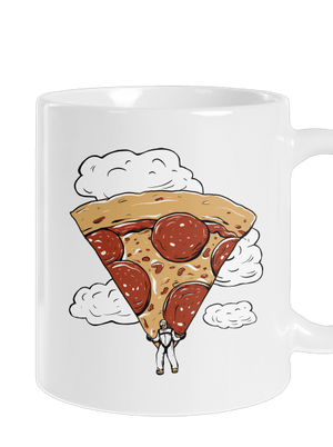 Pizza ejtőernyős hagyományos bögre White