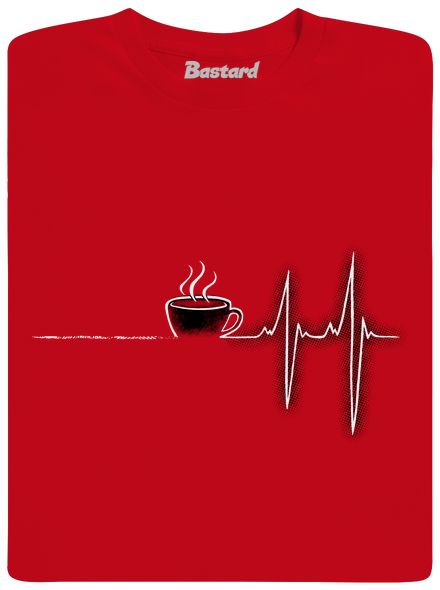 Coffee help férfi póló Red