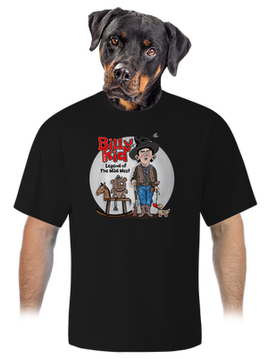 Billy The Kid unisex túlméretezett póló Black