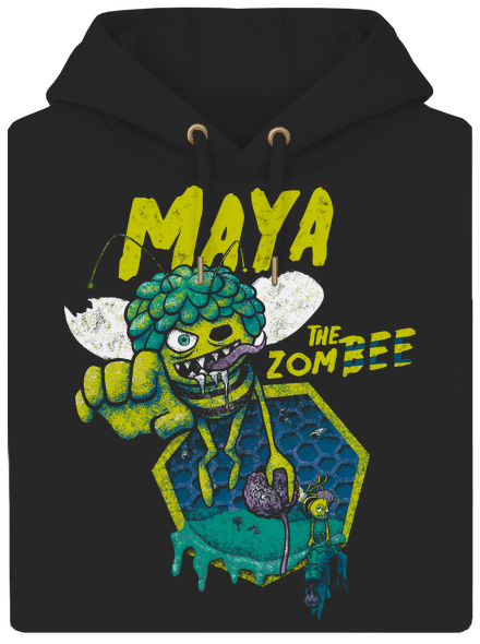 Zombee Maja unisex prémium pulóver Dark Black