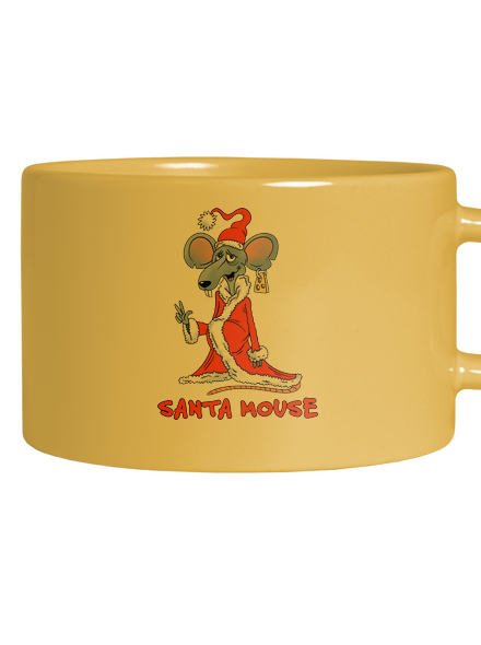 Santa mouse macaron bögre Yellow Macaron