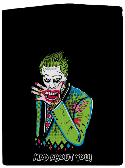 Joker és Harley cipzáras férfi pulóver Black