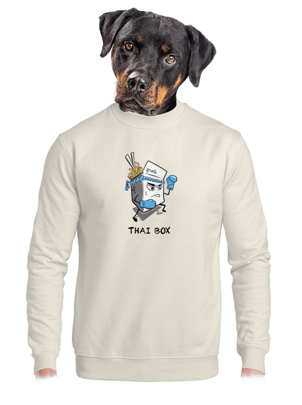 Thai box unisex crewneck Off White