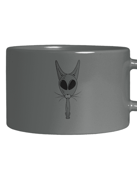 UFO cat macaron bögre Grey Macaron