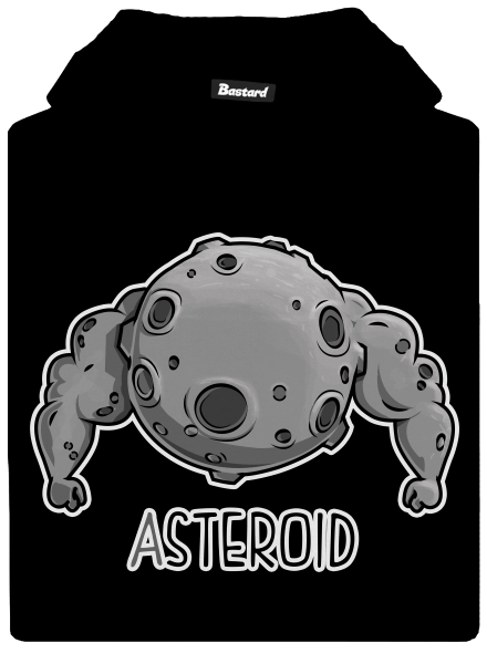 Asteroid gyerek kenguruzsebes pulóver Black