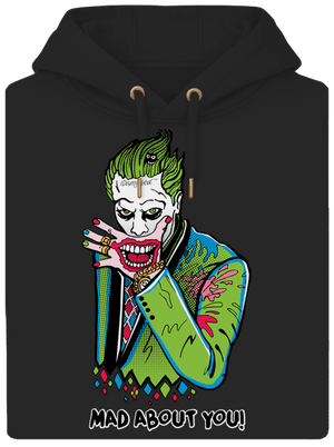 Joker és Harley unisex prémium pulóver Dark Black