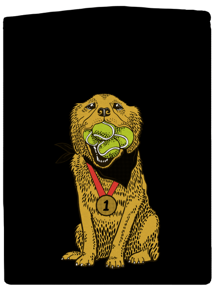 Arany retriever cipzáras férfi pulóver Black