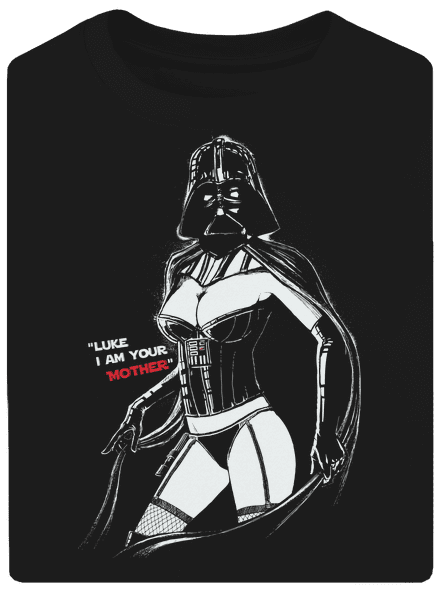 Mrs. Vader unisex túlméretezett póló Black