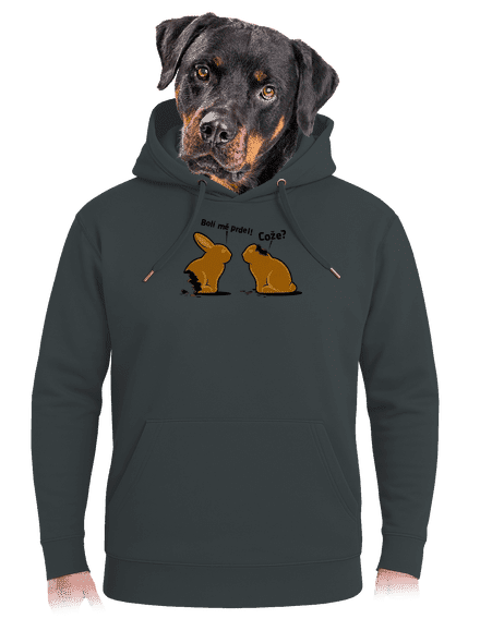 Fáj a seggem! unisex prémium pulóver Charcoal