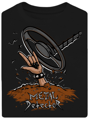 Metal detector unisex túlméretezett póló Black